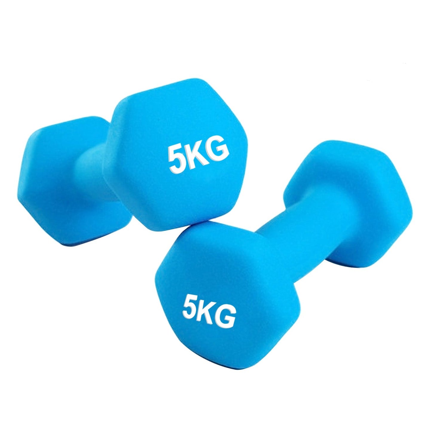 Neoprene Hex Dumbbells 5Kg x 2 - Blue