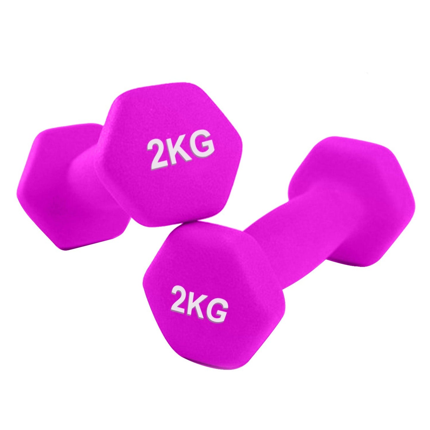 Neoprene Hex Dumbbells 2KG x 2 - Pink