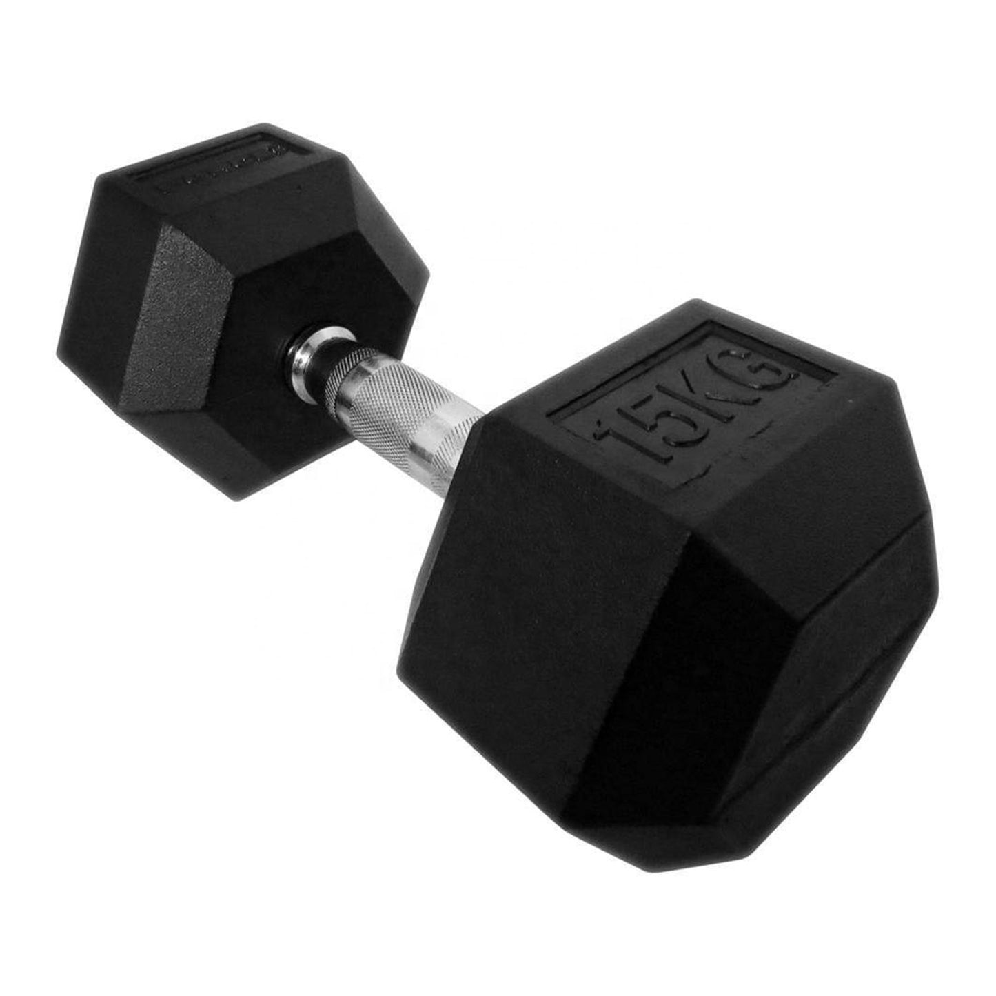 Rubber Encased Hexagonal Dumbell, 2x15 KG, Pair
