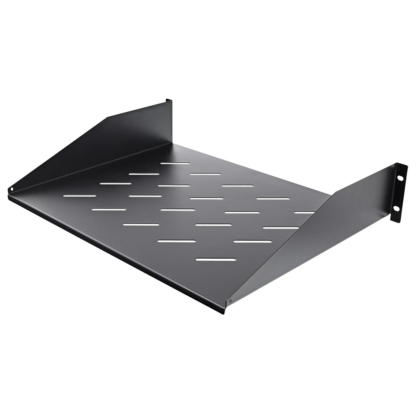 2U 19-inch Black Vented Fixed Shelf For Networking Rack Cabinet/CABSHELF-FE-350