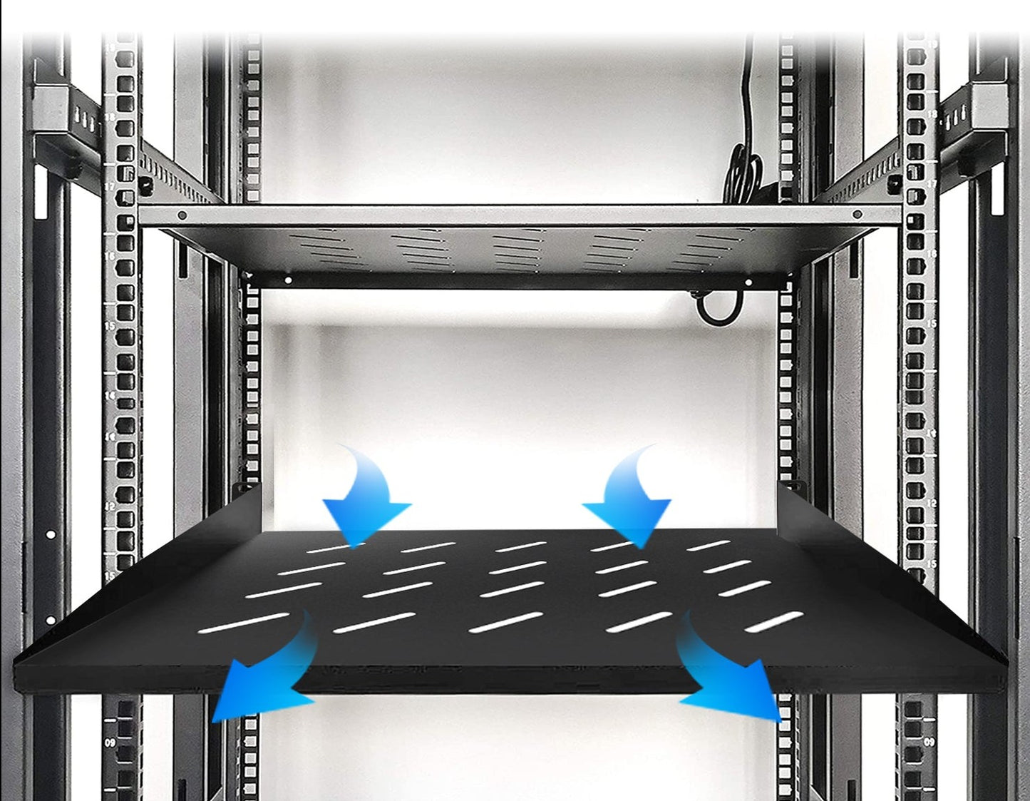 Ventilated 1U Rack Shelf