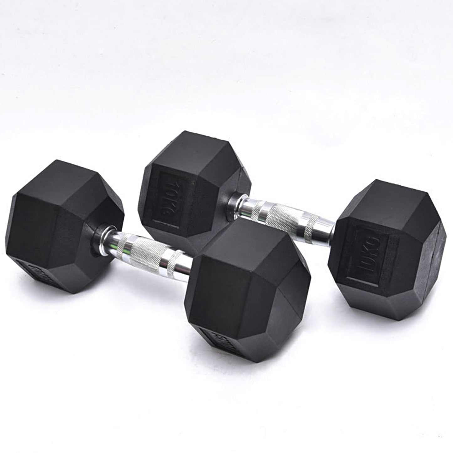 Rubber Encased Hexagonal Dumbell, 2x7,10 KG, Pair