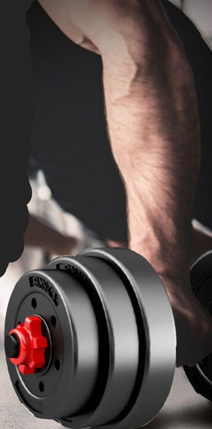 Home gym barbell and dumbbell bundle