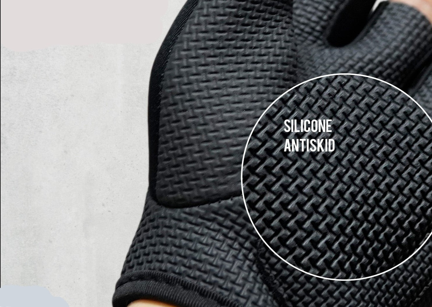 Gym Fingerless Gloves Black Blue