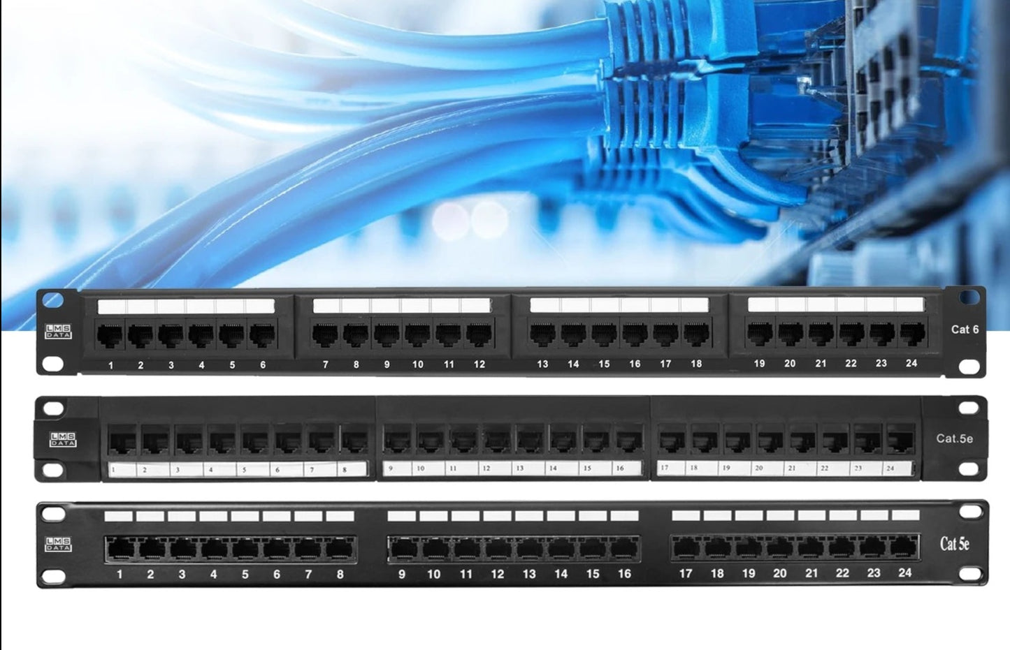 Rackmount CAT3 6-Pin Panel
