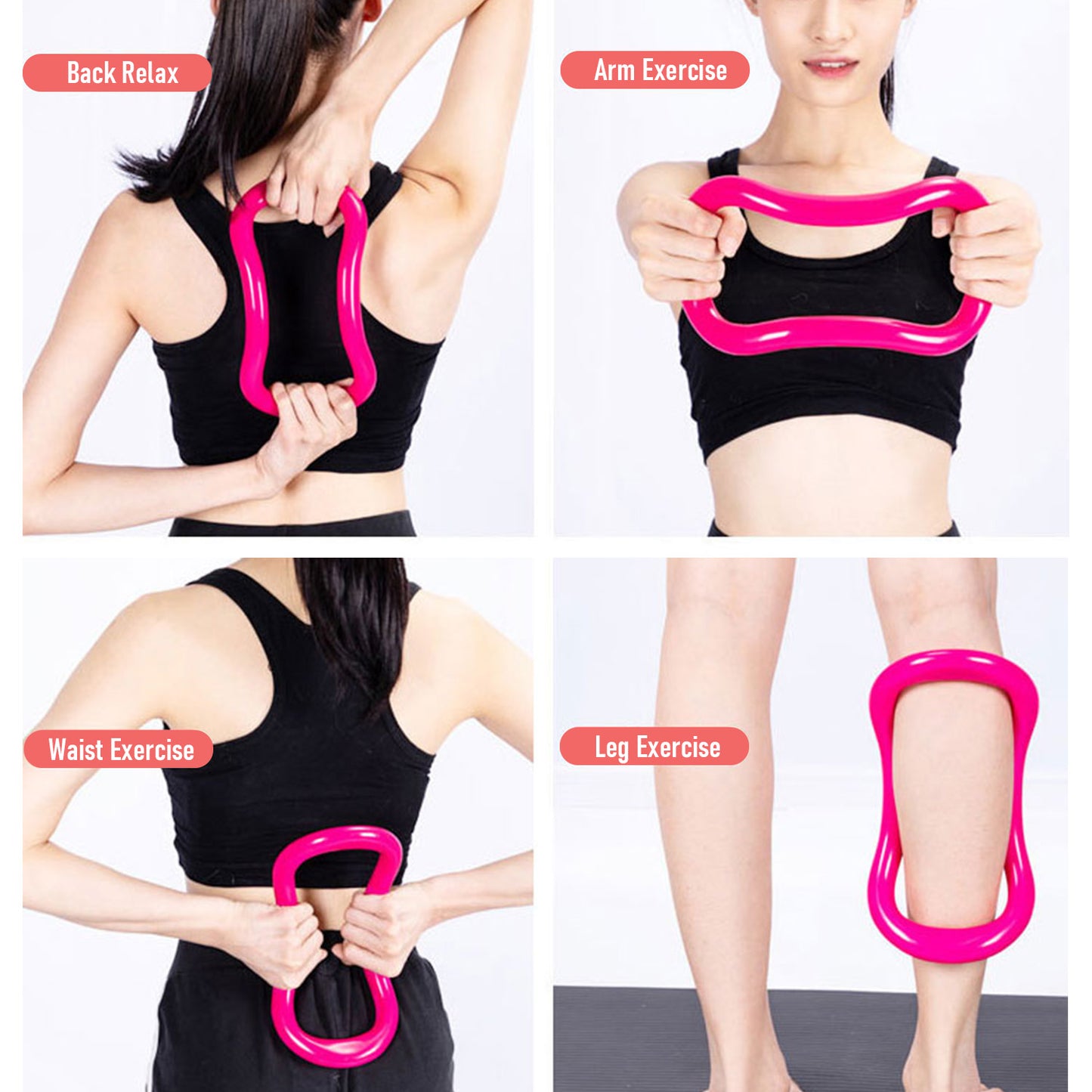 Yoga Circle Fascia Stretch Ring - Pink