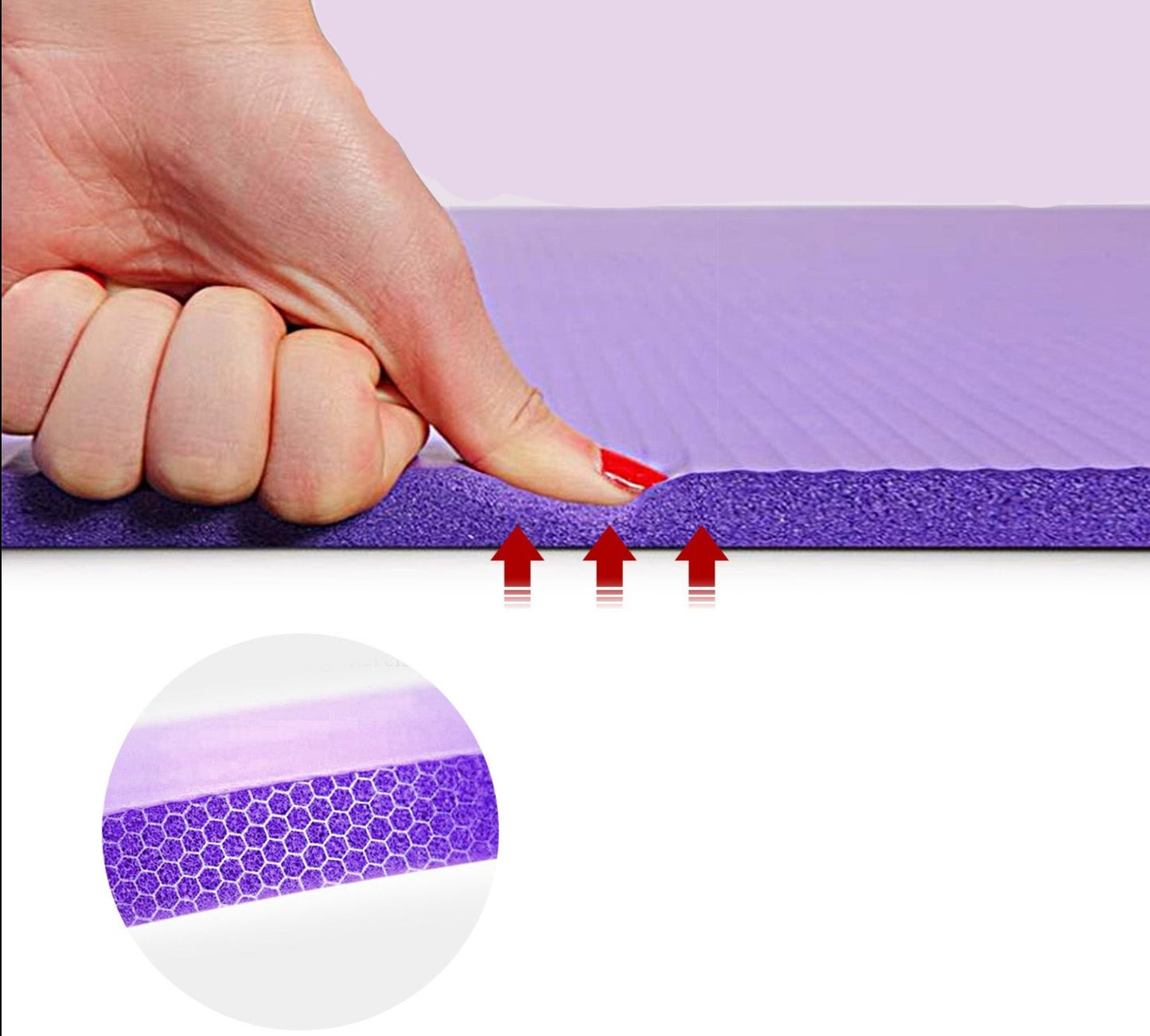 Yoga Mat with Carrying Strap - Black