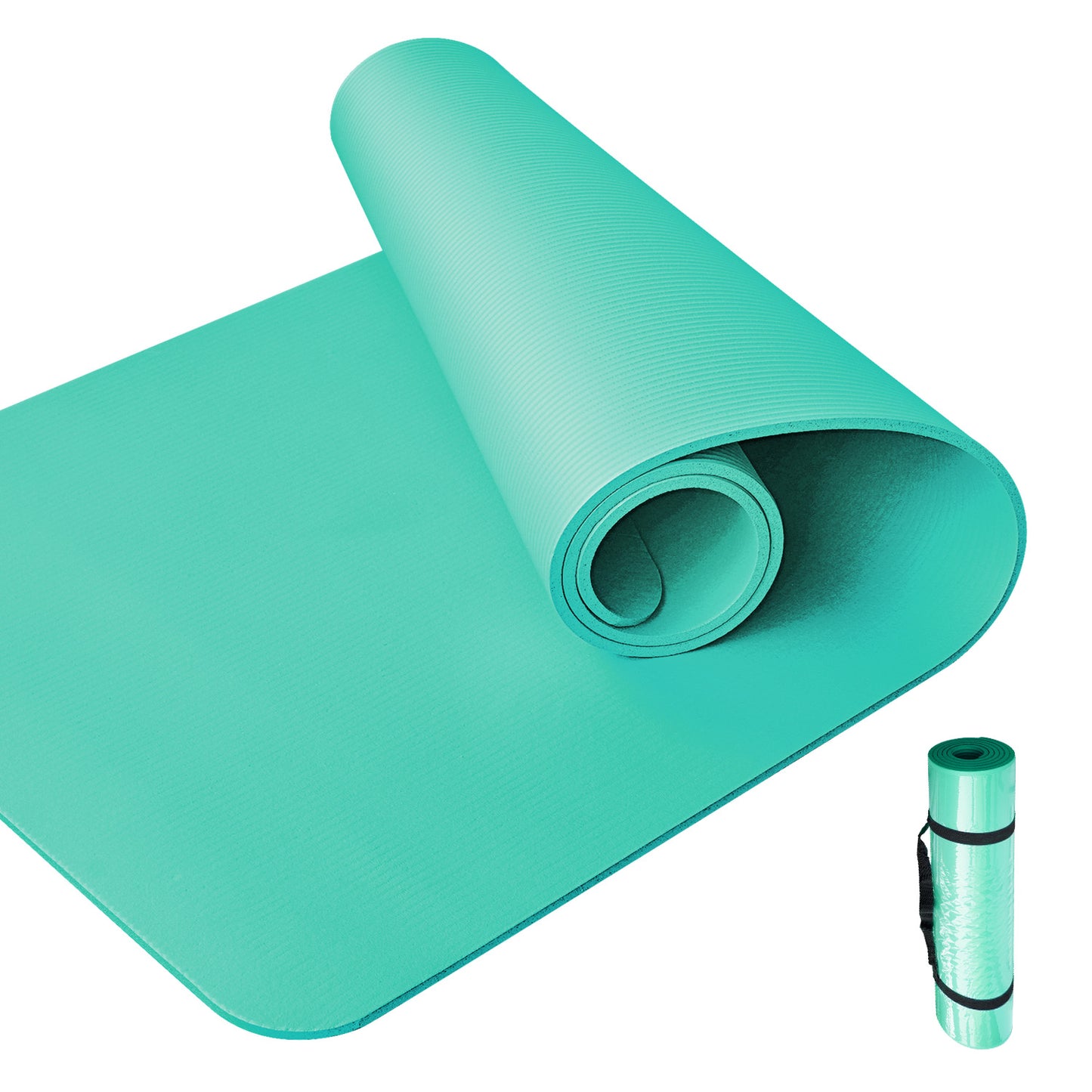 Yoga Mat with Carrying Strap - Green