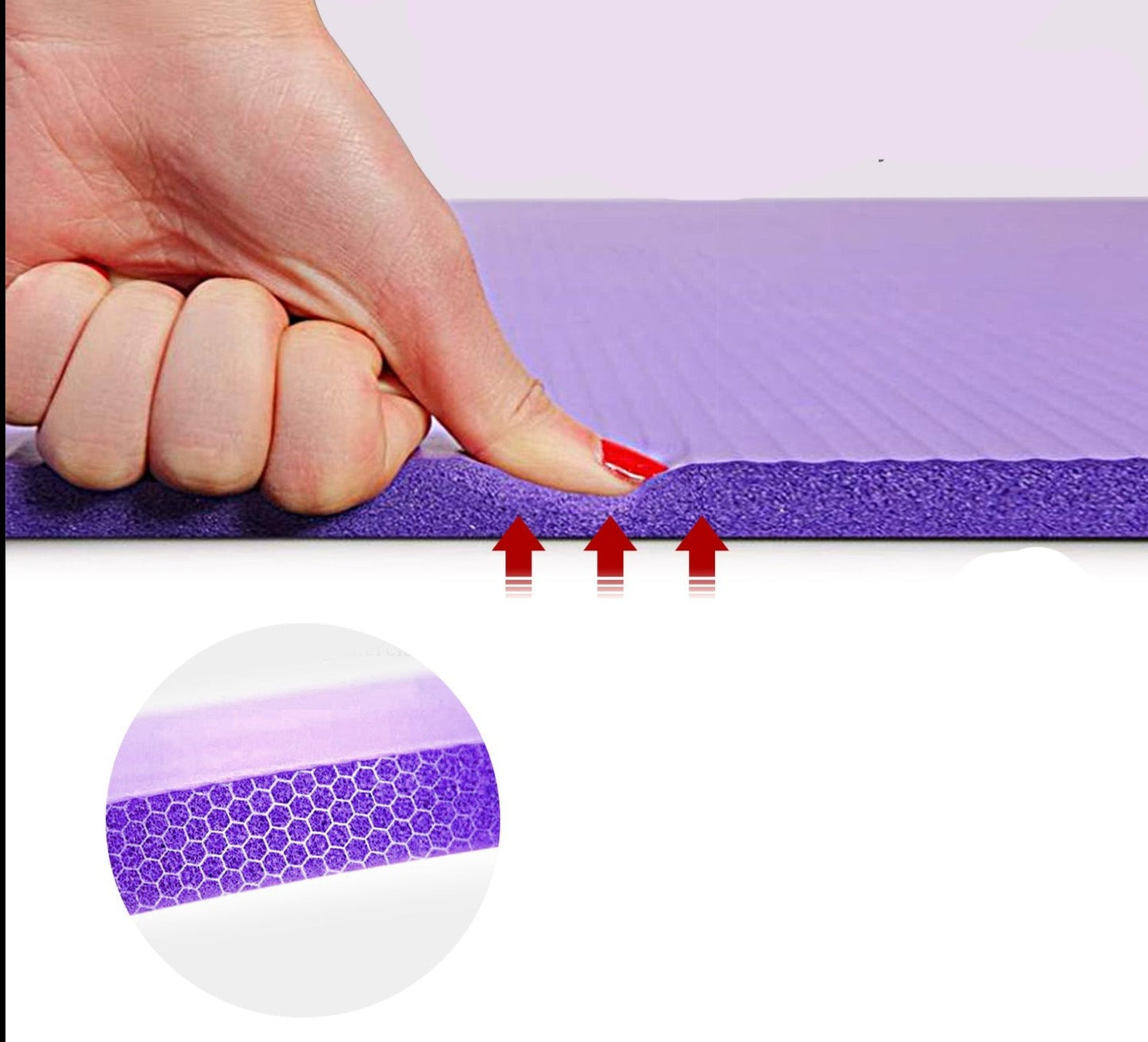 Yoga Mat with Carrying Strap - Green