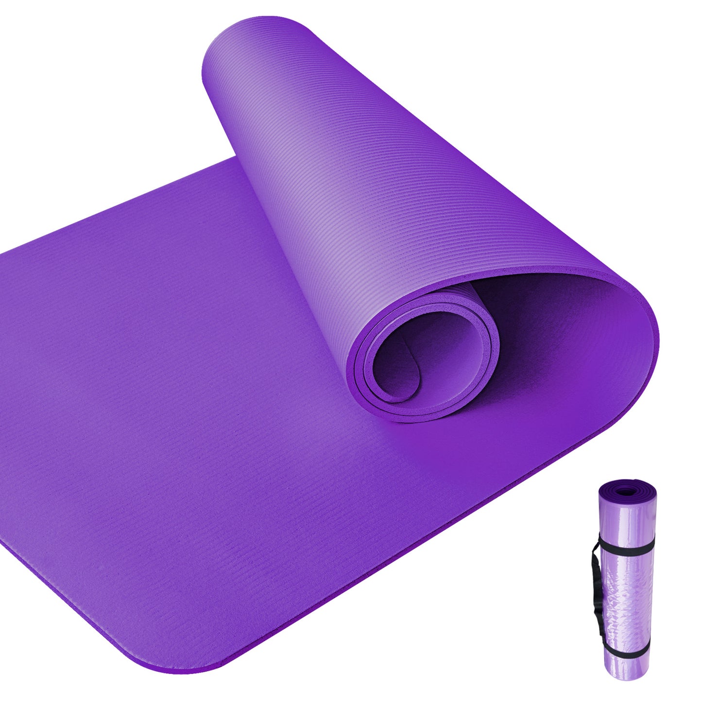 Yoga Mat with Carrying Strap - Purple