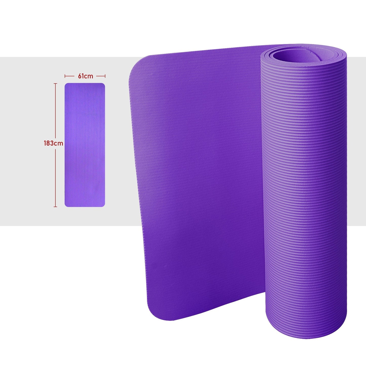 Yoga Mat with Carrying Strap - Purple