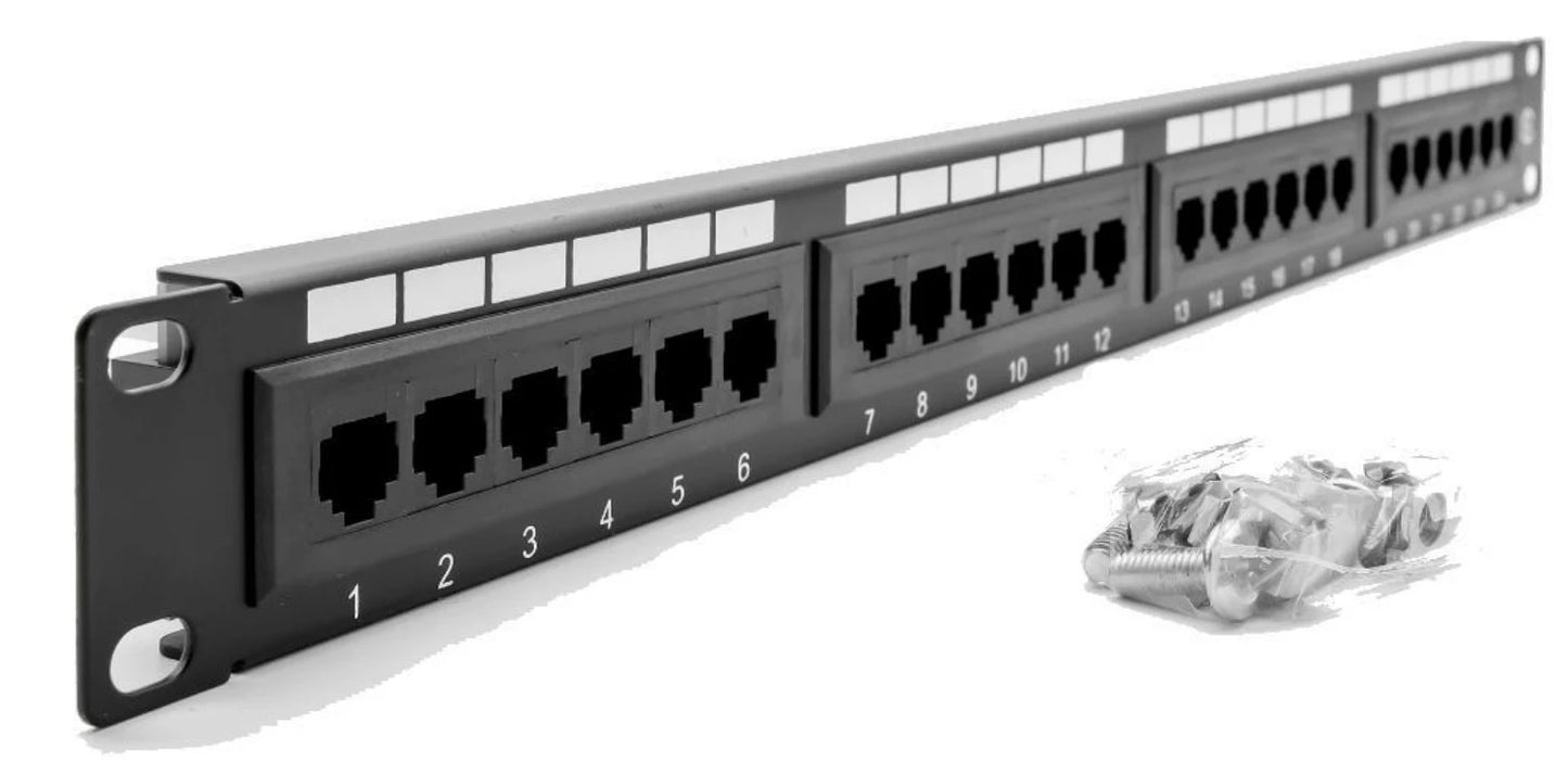 24 Port 1U CAT5E Patch Panel