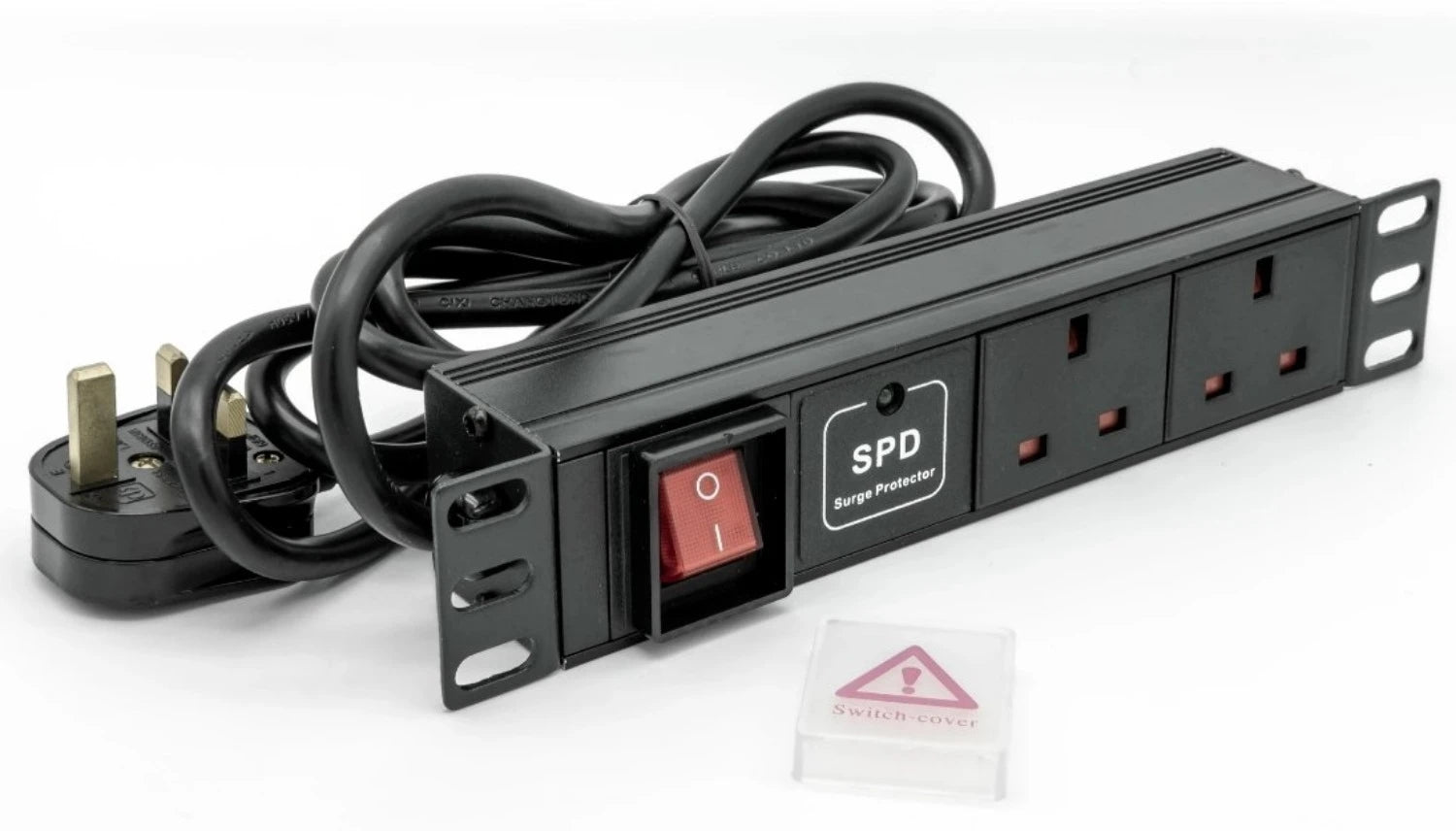 2-Way UK-Socketed 1U 10" SOHO Horizontal-Mounted Surge Protected PDU/PDU-2WS-H-SP-SOHO