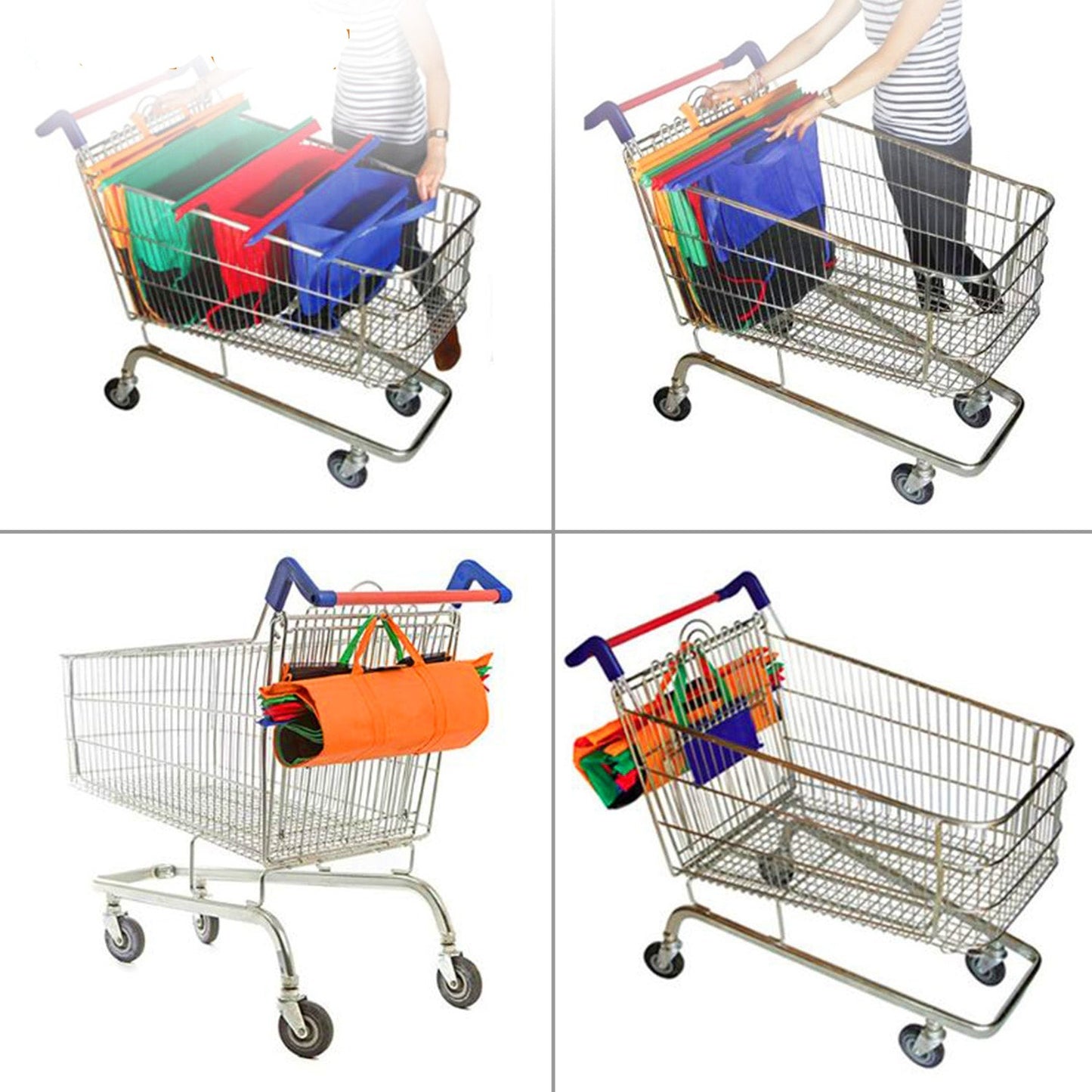 Reusable Shopping Trolley Bags (Set of 4)