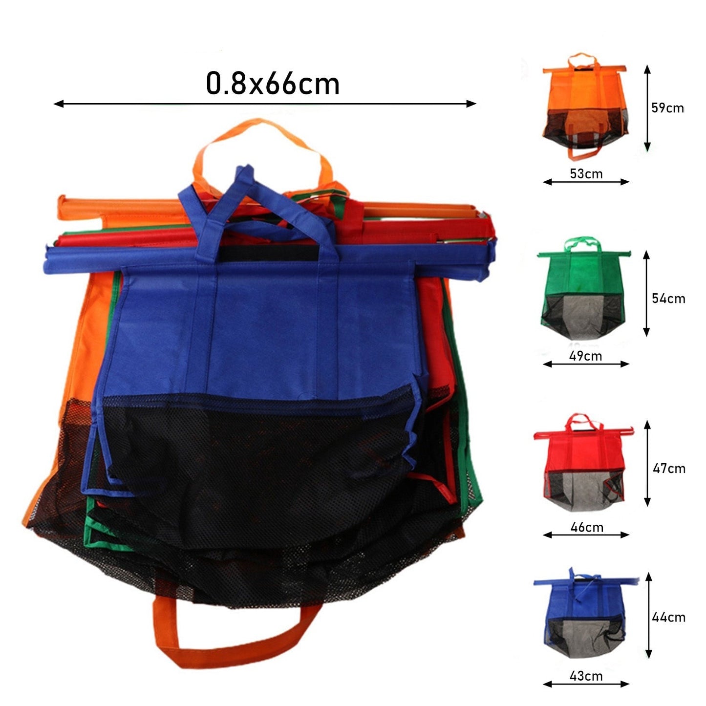 Reusable Shopping Trolley Bags (Set of 4)
