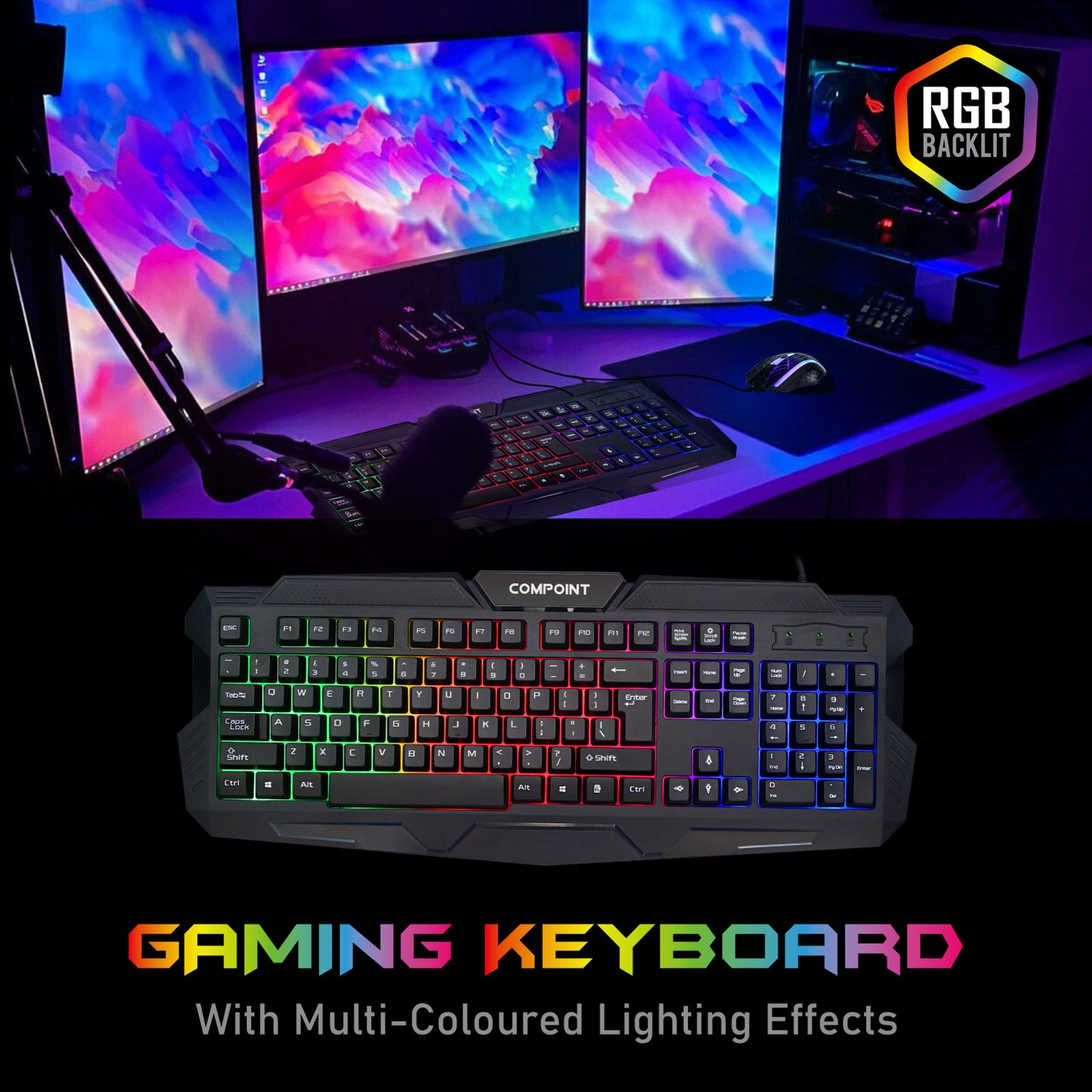RGB Backlit Gaming USB Keyboard | CP-K8080
