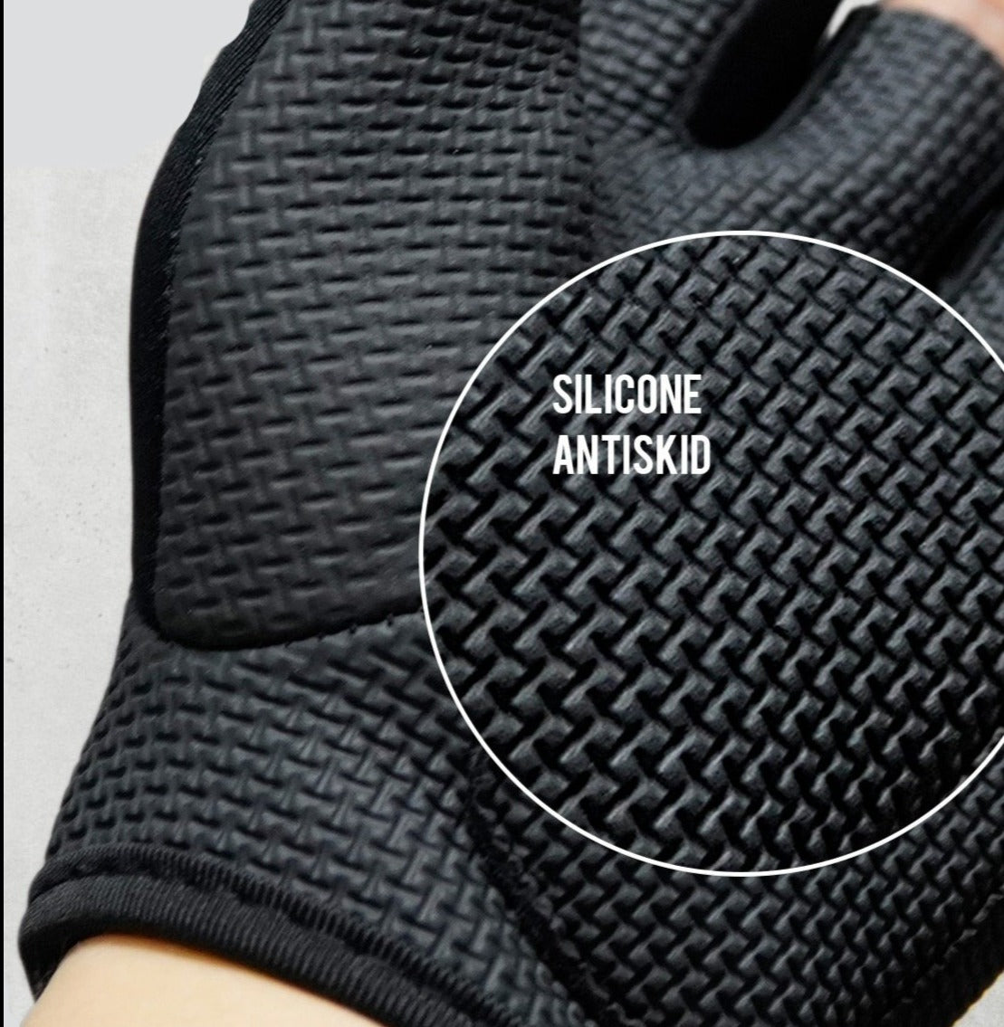 Gym Fingerless Gloves Black