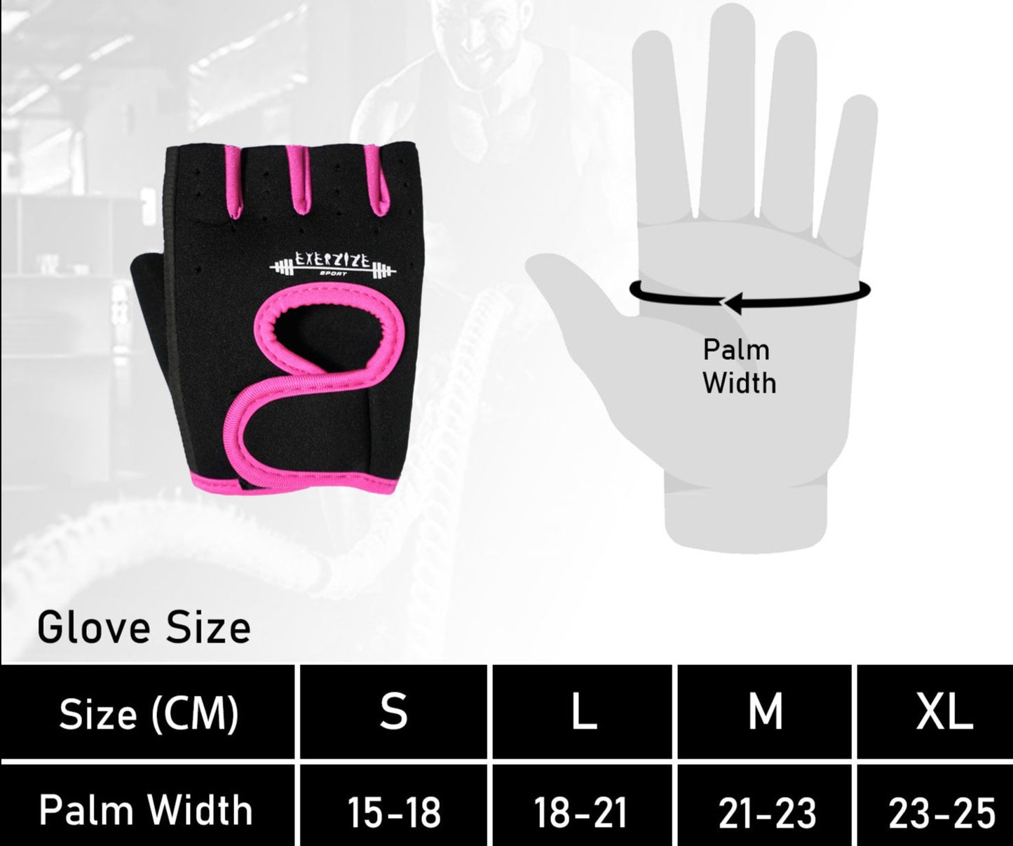 Black Pink Gym Hand Protection
