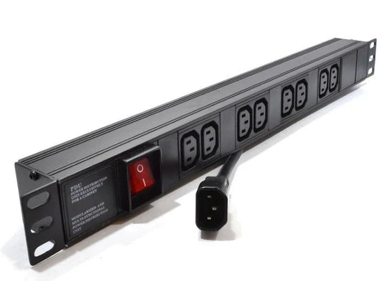 8-way horizontally-mounted rackmount PDU