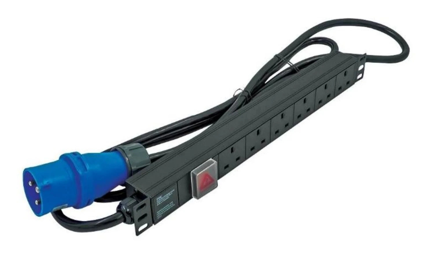 Pdu Commando Innovative 6-Way Horizontally-Mounted 16A Commando PDU with UK Sockets ...