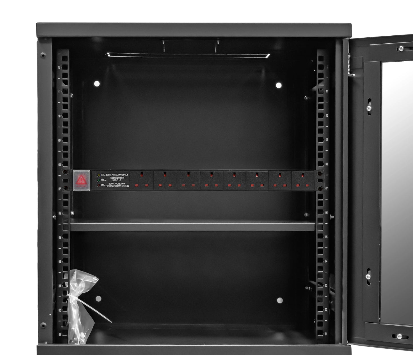 8-Way Horizontally Mounted Rackmount UK Plug PDU-IEC 13 Sockets/PDU-8WS-H-IEC-UK