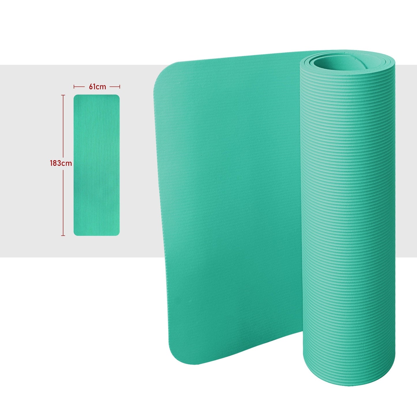 Yoga Mat with Carrying Strap - Green