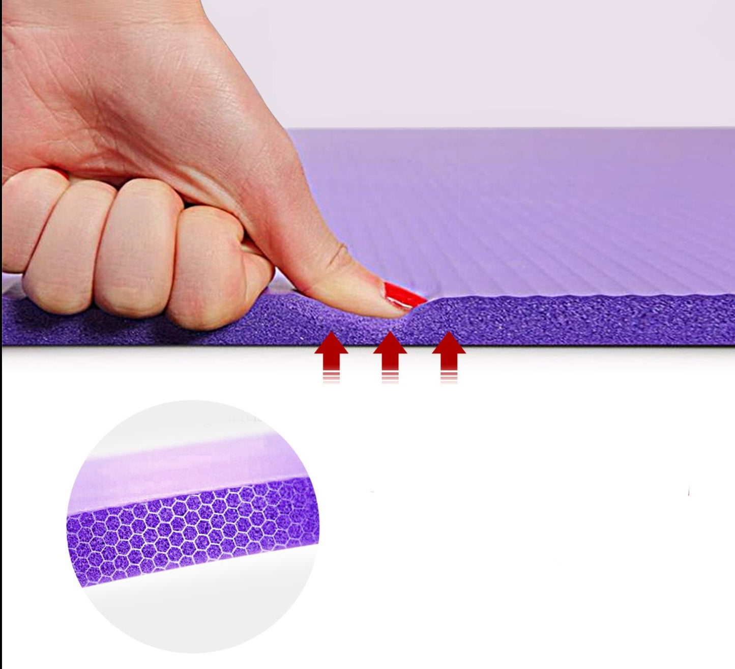 Yoga Mat with Carrying Strap - Purple